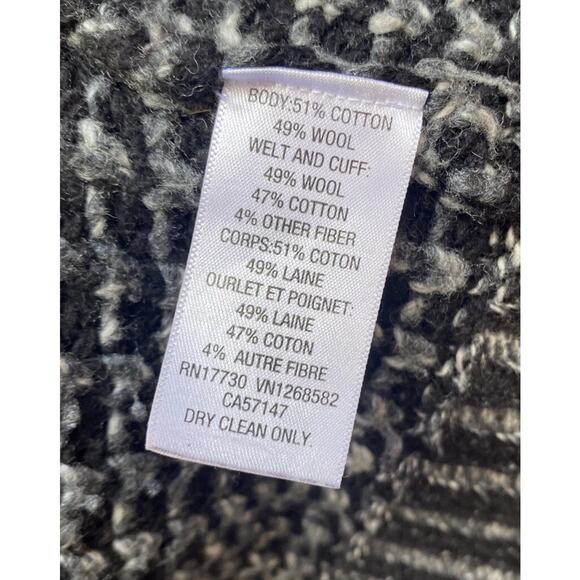 Rag & Bone Neiman Marcas black gray wool Cardigan sweater pockets button Large - Picture 8 of 8